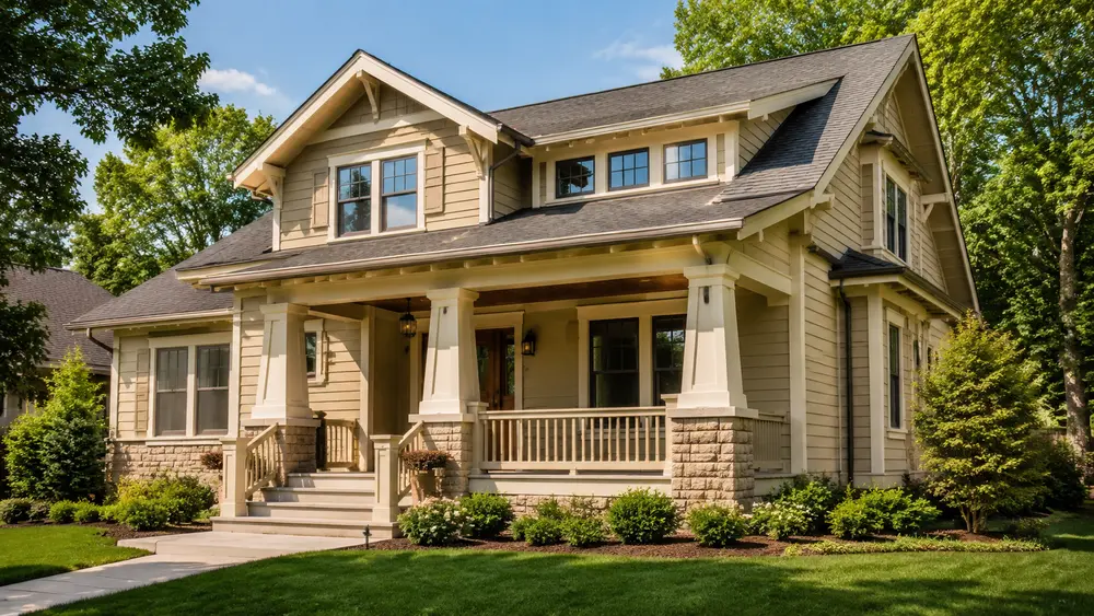 Professional painter completing a residential painting project